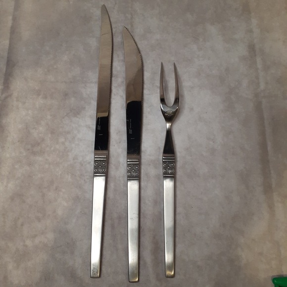 Ekco Eterna Gemini‎ Flatware Carving Cutlery Set 3 pcs Stainless Japan - Picture 7 of 10